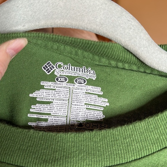 NWOT Columbia Green Short Sleeve Tee with Nature Graphic Size XXL - Picture 2 of 4